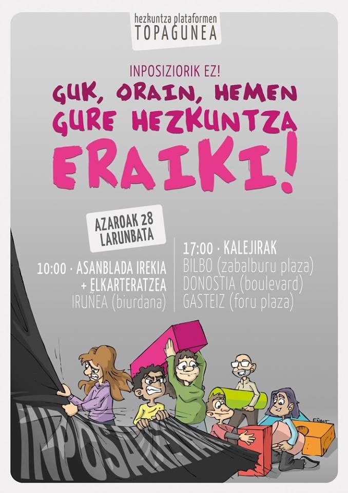 Hezkuntza sistema propioaren alde, larunbatean Bilbora
