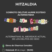 Maiatzaren 21ean, sexu- eta genero-aniztasunaren inguruko hitzaldia egingo dute Gorlizko udal-batzar aretoan