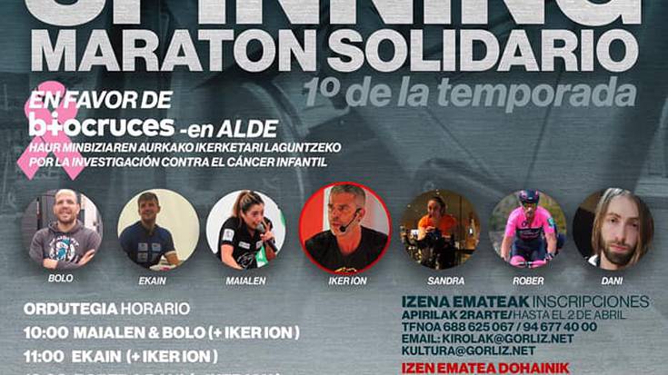 Spinning bizikleta-martxa solidarioa egingo du Los Urris Gorlizko taldeak