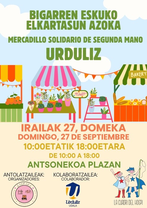 Bigarren eskuko elkartasun azoka egingo dute Urdulizen