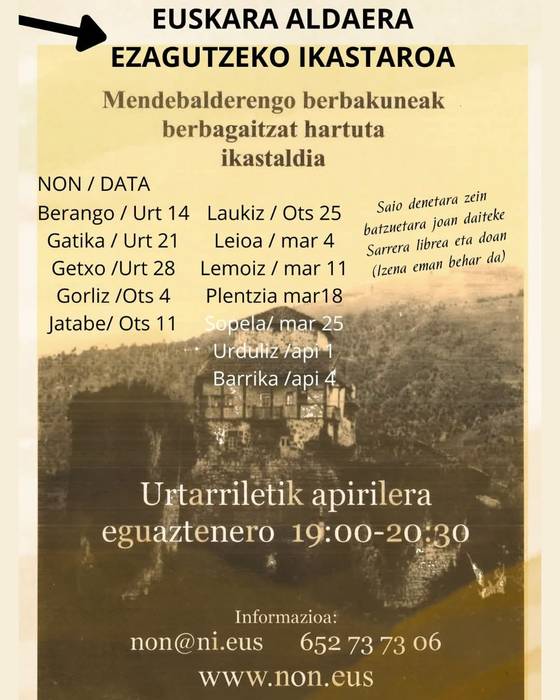 Mendebalderengo berbakunean berbagaitzat hartuta ikastaldia