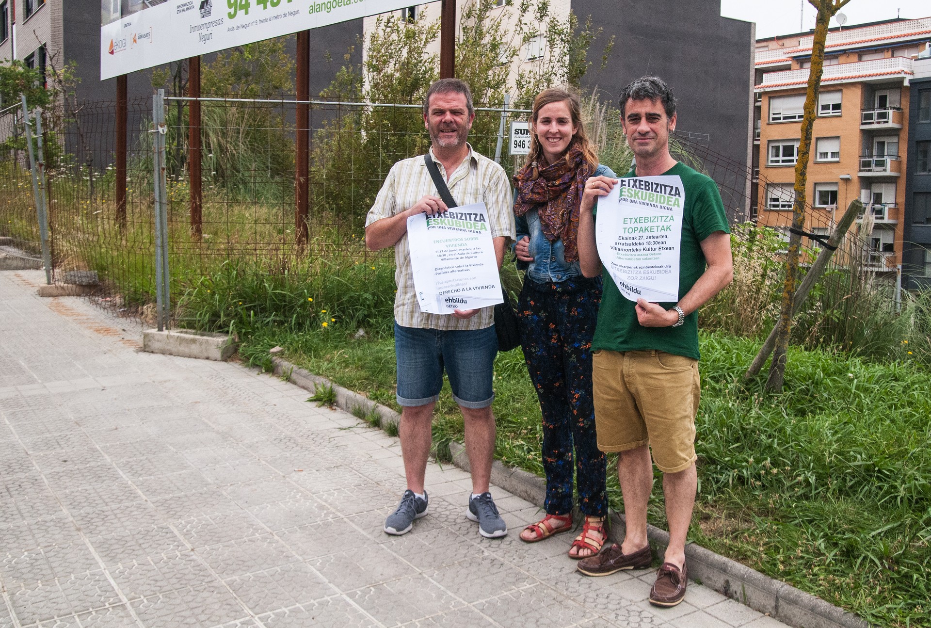 Etxebizitza-politika integral bat aldarrikatu du Getxoko EH Bilduk