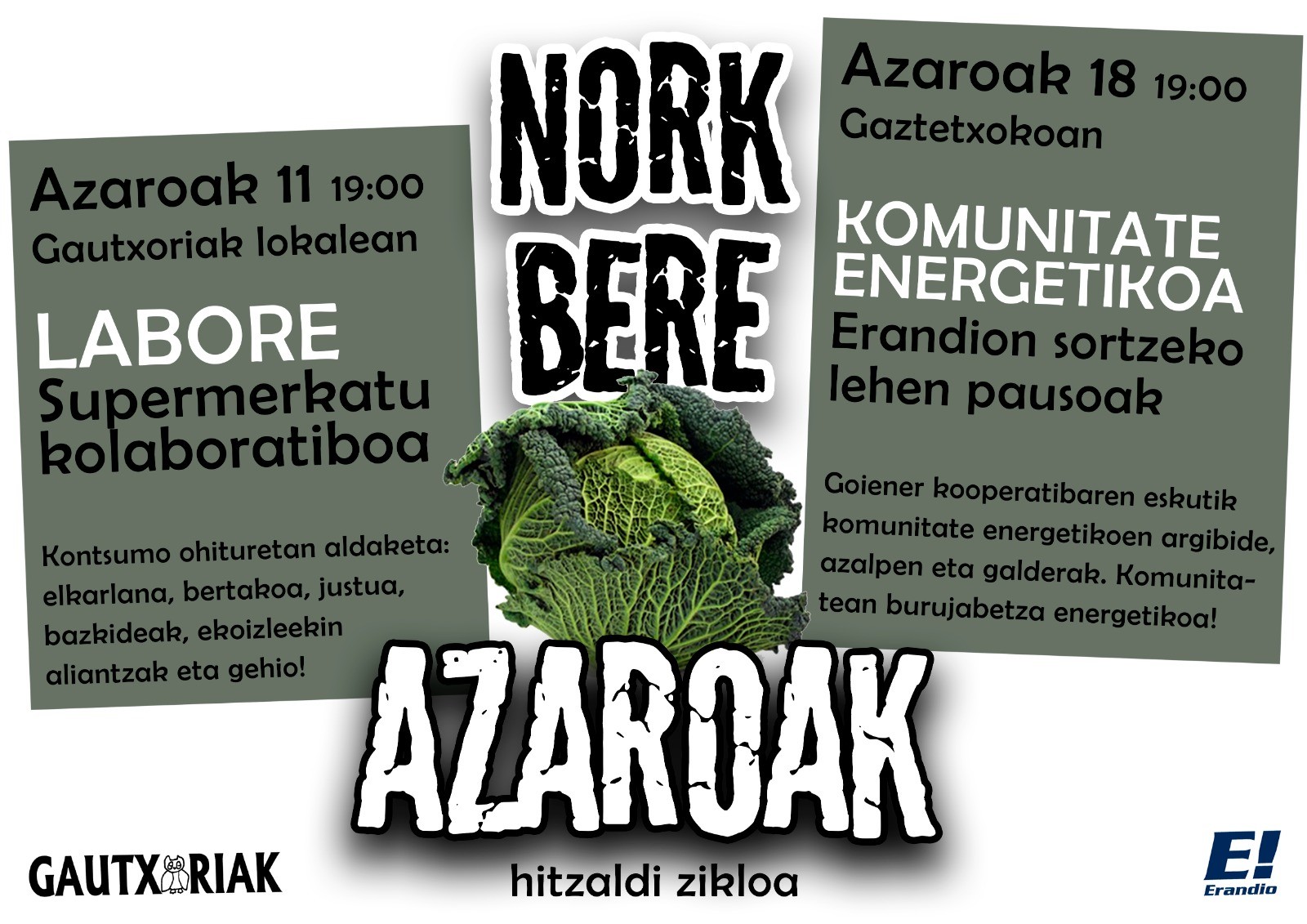 Kontsumoari buruzko hitzaldi sorta antolatu du Gautxoriak kultur elkarteak azaroan