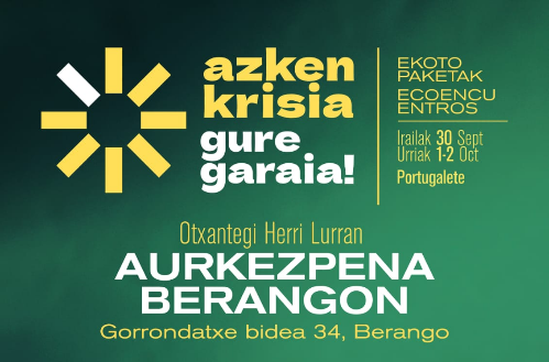 Ekotopaketak aurkeztuko dituzte gaur Berangon