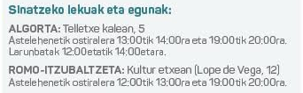 Sinadura bilketa martxan