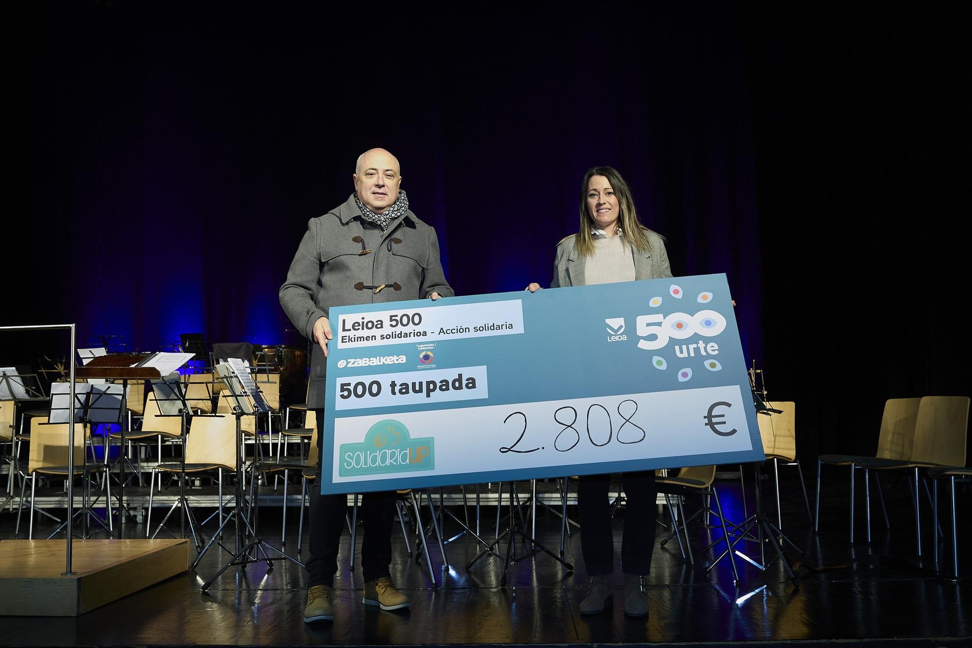 Leioak 2.800 euro bildu ditu SolidariUP proiekturako "500 Taupada" ekimenean