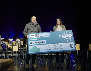 Leioak 2.800 euro bildu ditu SolidariUP proiekturako "500 Taupada" ekimenean
