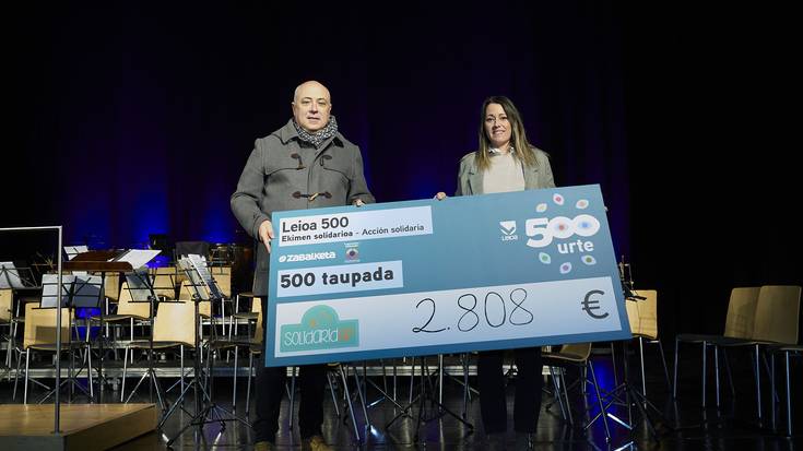 Leioak 2.800 euro bildu ditu SolidariUP proiekturako "500 Taupada" ekimenean