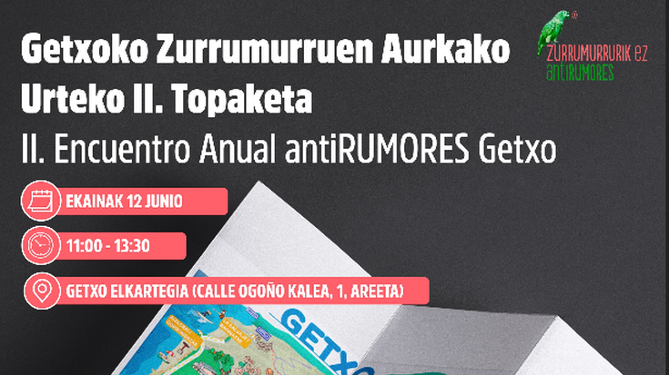 Zurrumurruen aurka egiteko estrategia berriak bilatzeko topaketa egingo dute ekainaren 12an Getxon