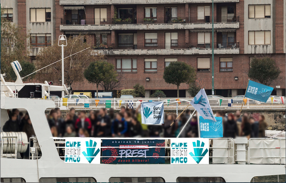 Gazteak, ekainaren 10an, Bilbora itsasontziz
