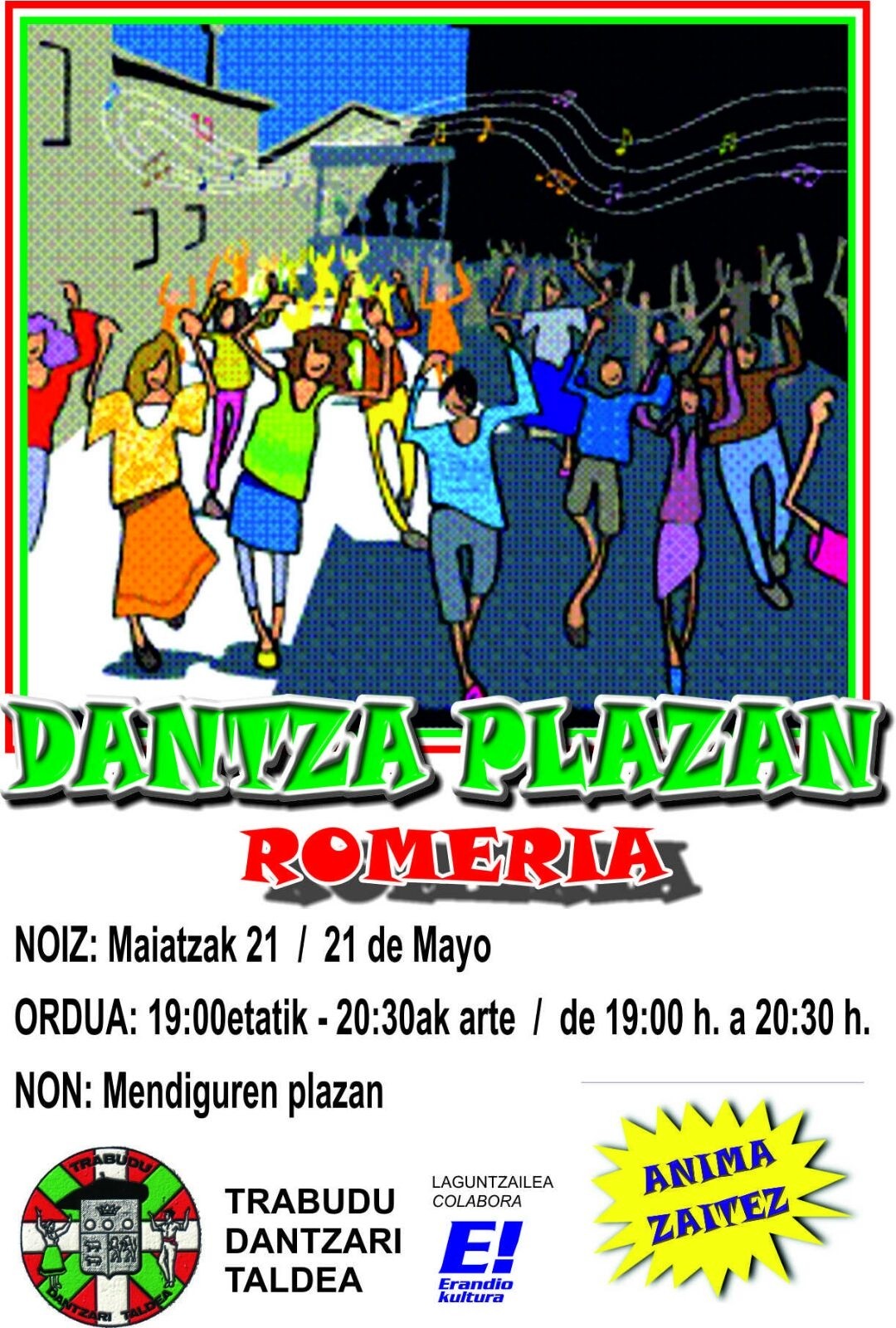 Dantza plaza zapatuan Astrabuduan!