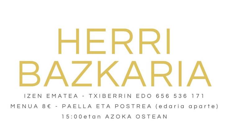 Elkartasun azoka eta herri bazkaria