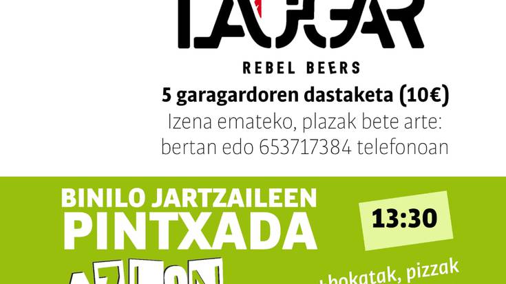 Garagardo dastaketa + binilo jartzaileen pintxada: Azken erromantikoak