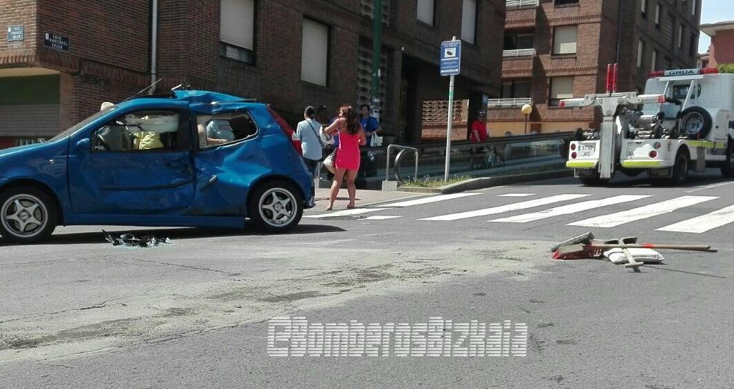 Motor-gidari bat oso larri zauritu da Getxon