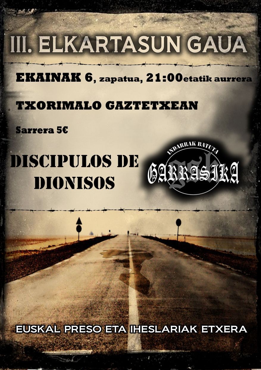 Elkartasun Gaua egingo dute gaur Txorimalon