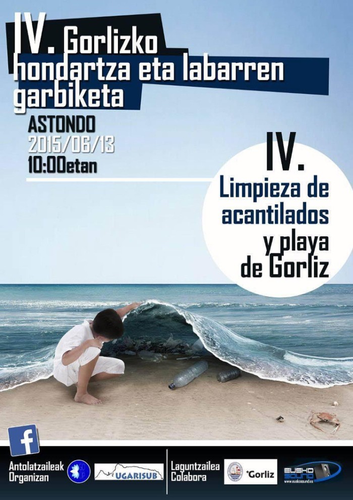 Gorlizko hondartza eta labarrak garbituko dituzte gaur