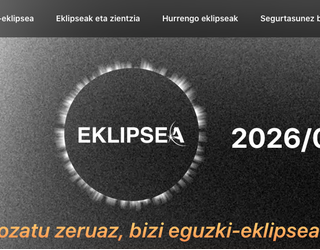 Eusko Jaurlaritzak abuztuaren 12an izango den eguzki-eklipsea ikusteko segurtasun-neurriak aurkeztu ditu