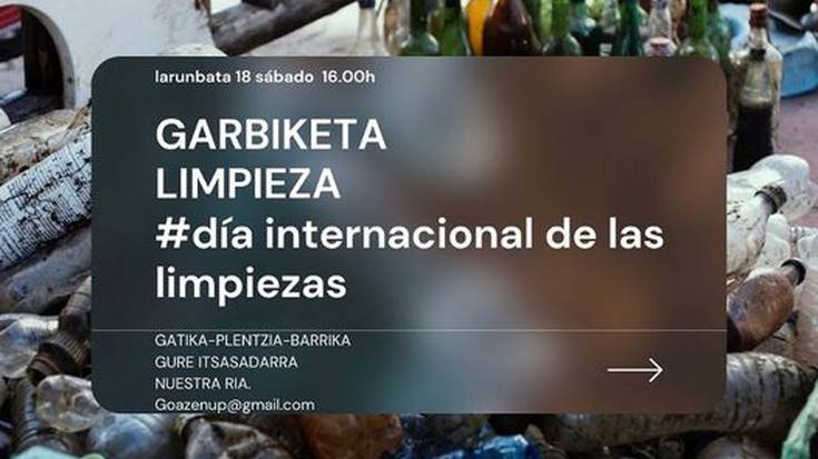 Plentziako itsasadarra garbitzeko ekimena