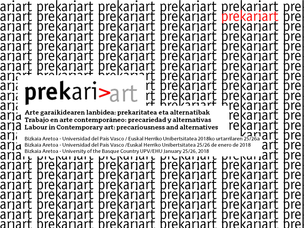 Artista = prekario? Sortzaileen lan baldintzak aztergai EHUren jardunaldi batean
