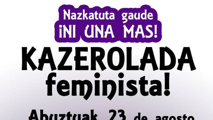 Zapatuan Erandion jazotako eraso matxista salatzeko "kazerolada feminista" egingo dute gaur