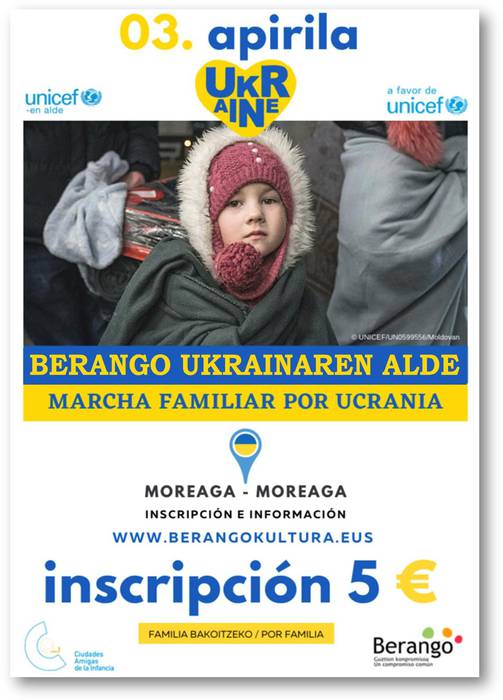 Ukrainaren aldeko martxa familiar solidarioa