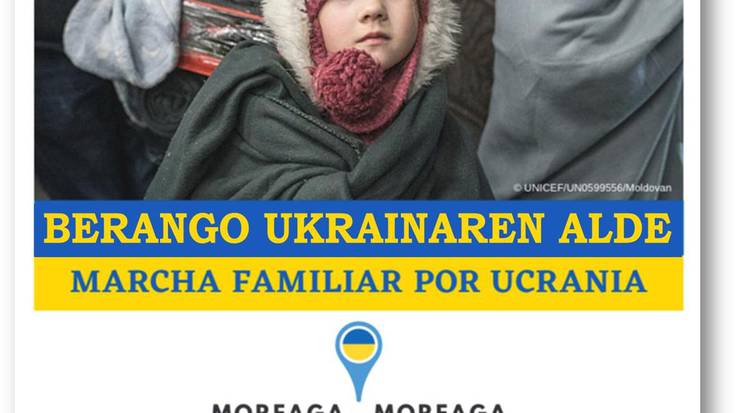 Ukrainaren aldeko martxa familiar solidarioa