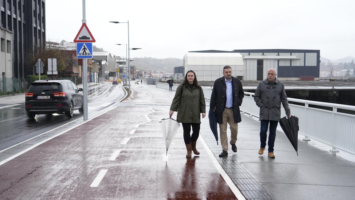 Lamiako eta Astrabudua lotzen dituen itsasadarreko bulebarreko tartea ireki dute