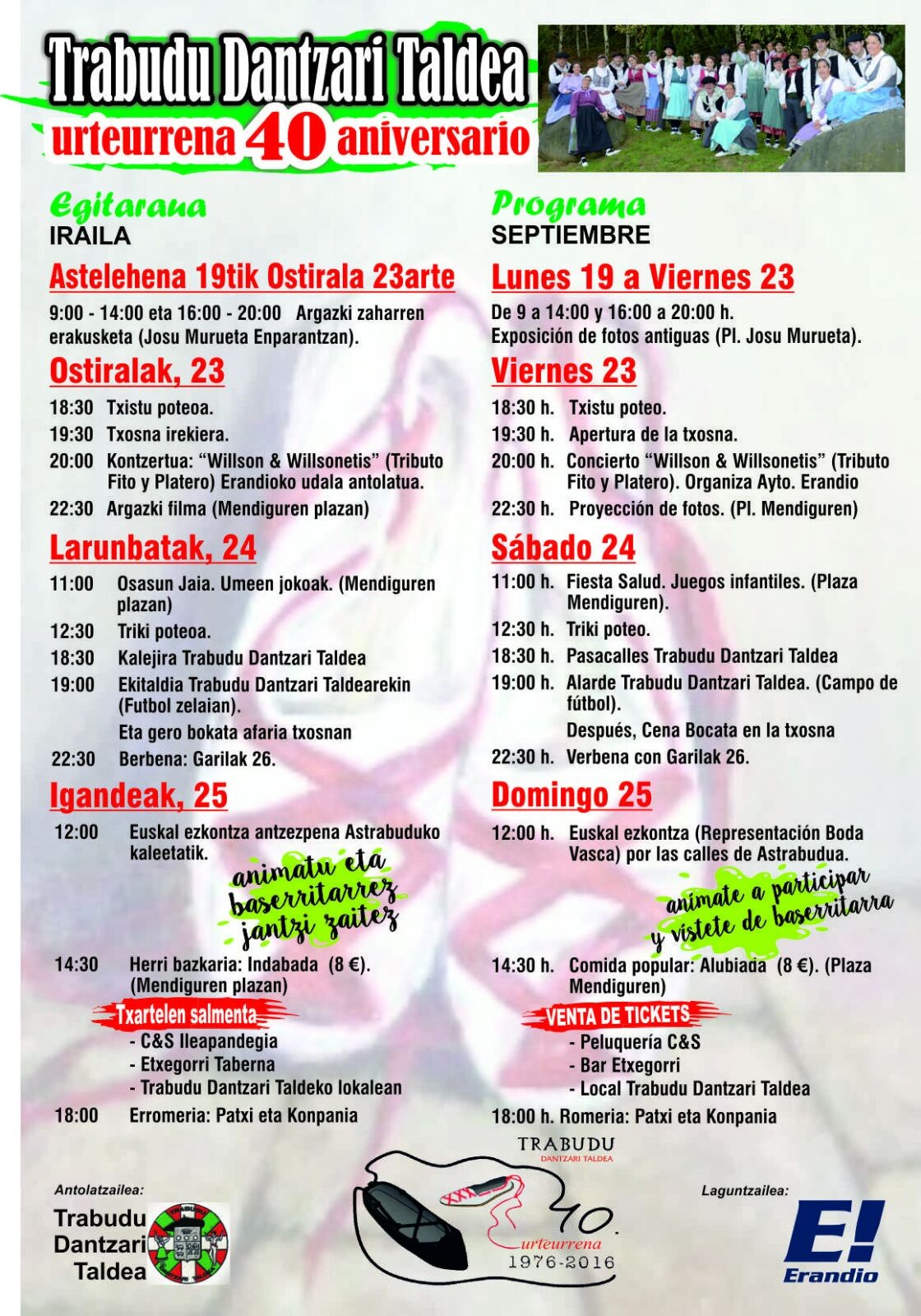 Trabudu dantza taldearen 40. urteurrena