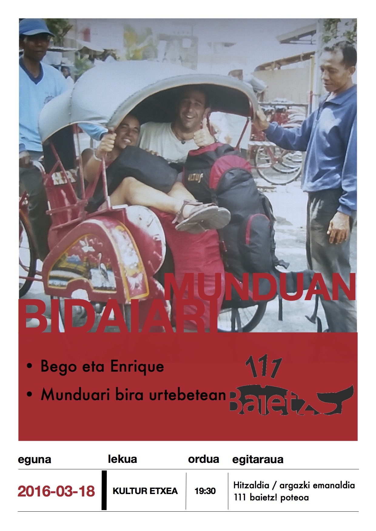 Hitzaldi/argazki emanaldia eta poteoa