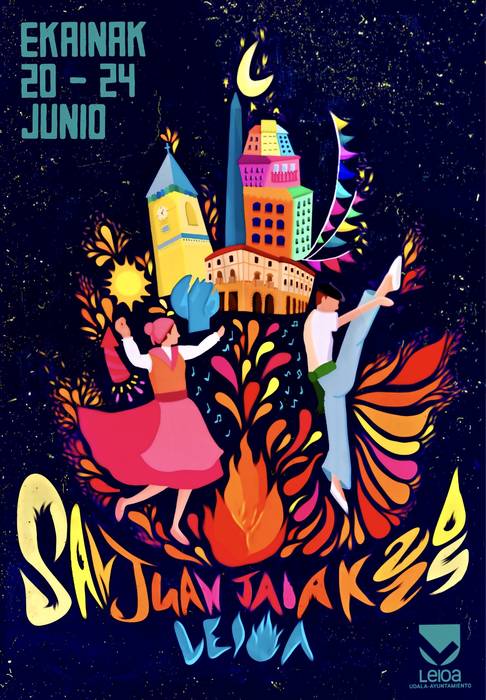 "Koloretako sugarrak" izango da Leioako 2025eko San Juan jaietako kartel ofiziala