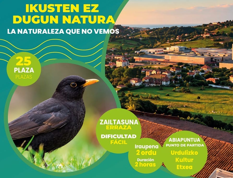 'Ikusten ez dugun natura' ezagutzeko ibilbidea antolatuko dute Urdulizen