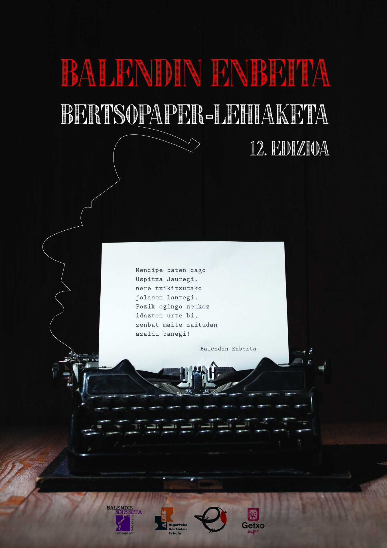 12. Balendin Enbeita bertsopaper-lehiaketa!