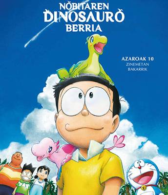 Umeentzako zinema: "Doraemon, Nobitaren dinosauro berria"