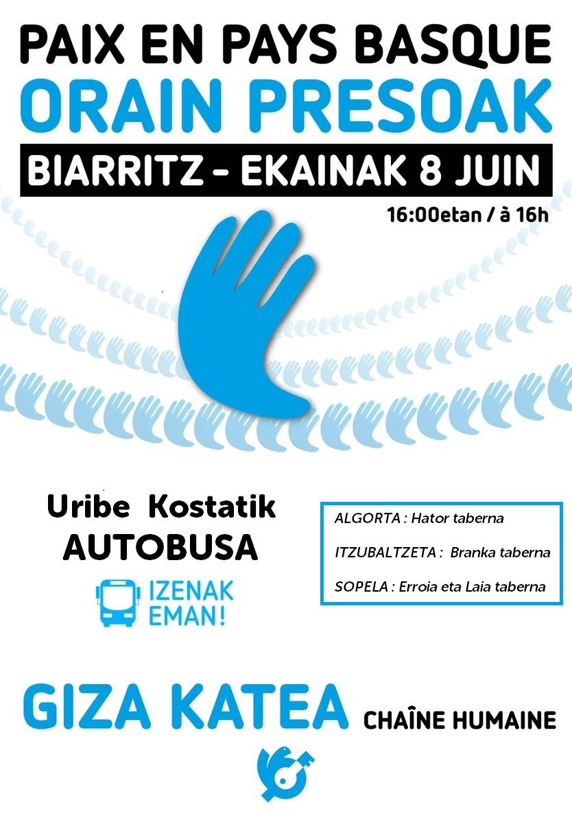 Ekainaren 8an Miarritzera joateko autobusa 