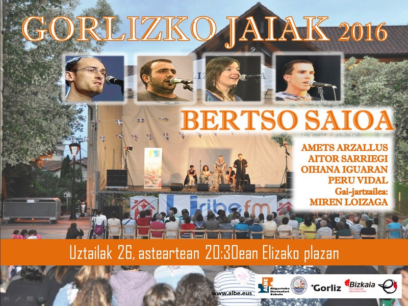 Uztailaren 26an, bertso-saioa Gorlizen!