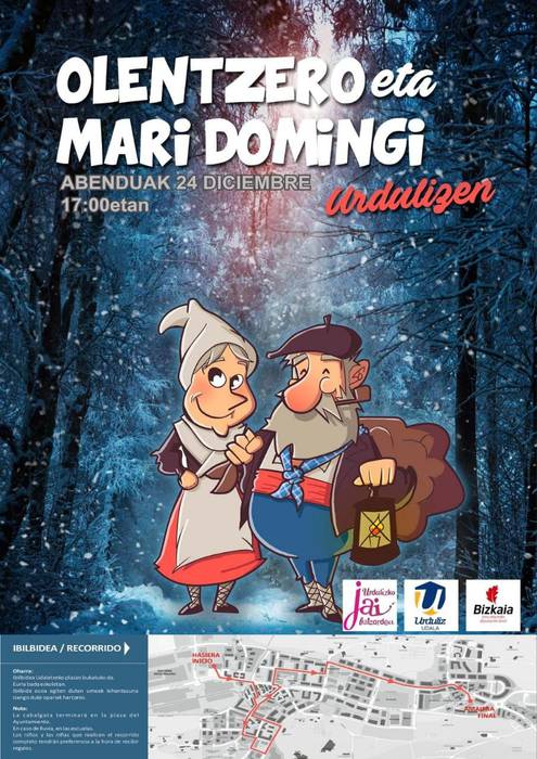 Urdulizko Olentzero eta Mari Domingiri harrera