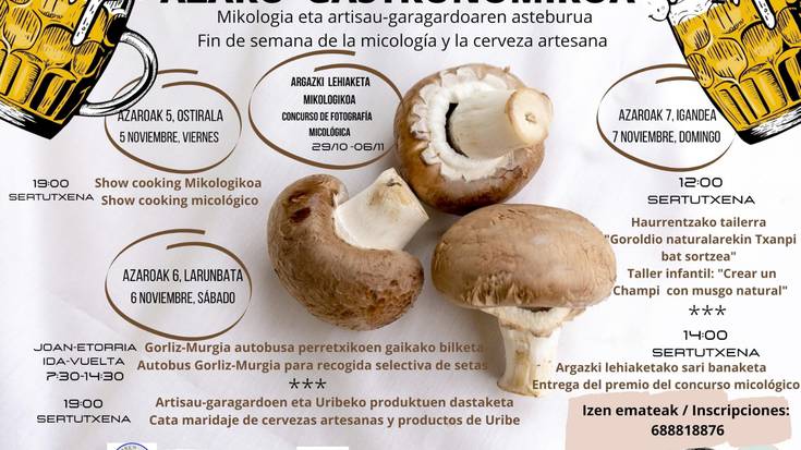 Mikologia eta artisau garagardoaren asteburua