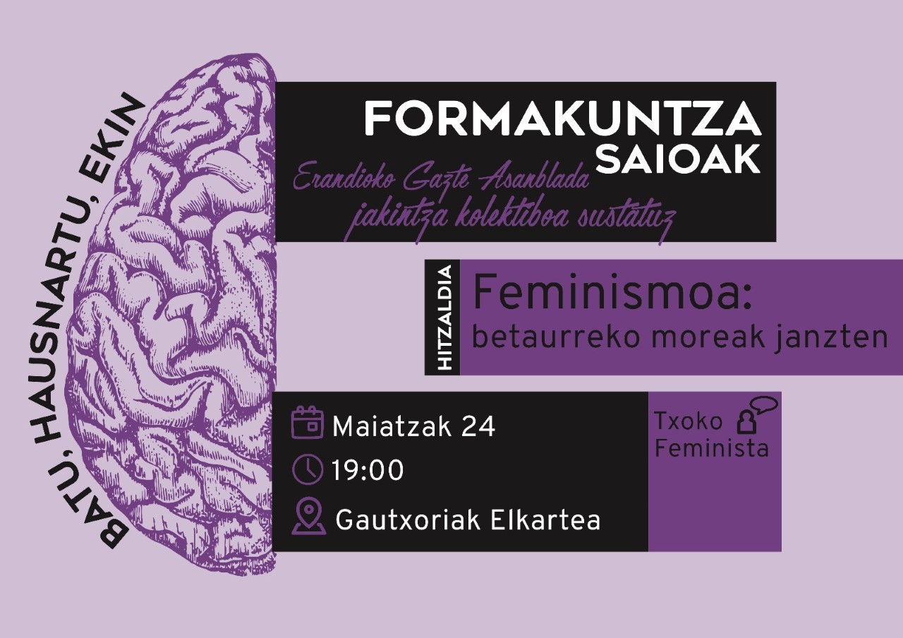 Feminismoa lantzeko lehen tailer mistoa antolatu du Erandioko Gazte Asanbladak
