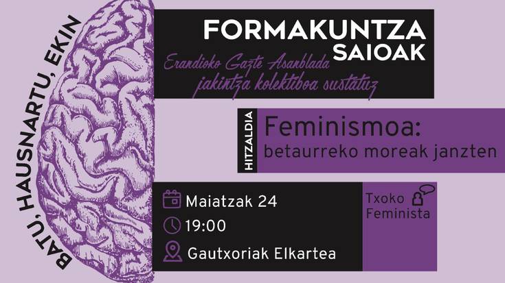 Feminismoa lantzeko lehen tailer mistoa antolatu du Erandioko Gazte Asanbladak