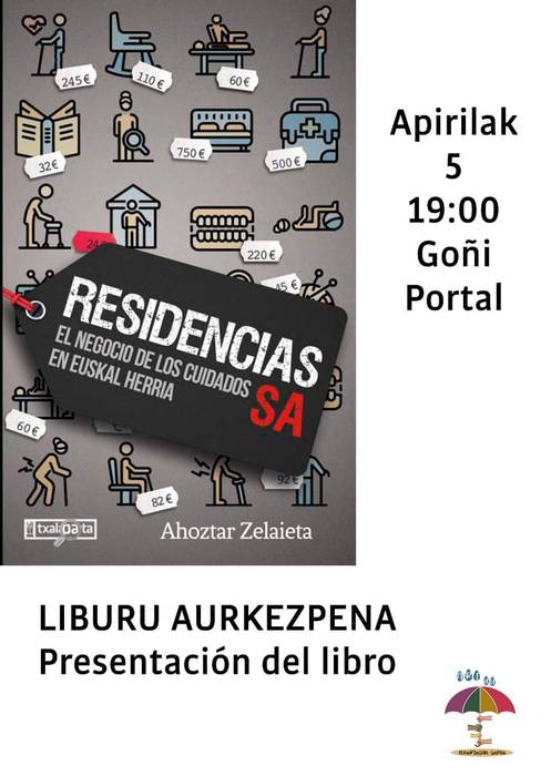 Liburuaren aurkezpena: "Residencias SA. El negocio de los cuidados en Euskal Herria"