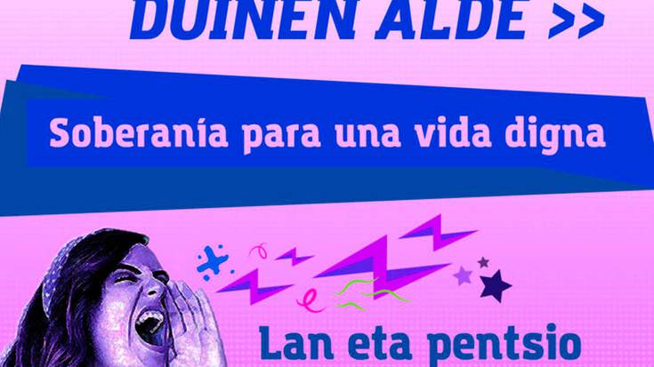 Lan, pentsio eta bizi-baldintza duinen aldeko manifestazioa