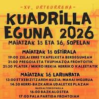 Sopelako Kuadrilla Egunaren 15. urteurrena ospatuko dute maiatzaren 15ean eta 16an