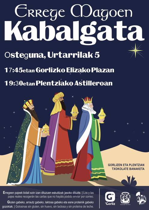 Gorlizko eta Plentziako Errege Magoen kabalgata