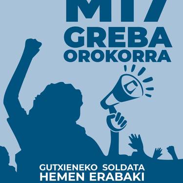 Martxoaren 17ko greba antolatzeko bilera irekia egingo dute Sopela