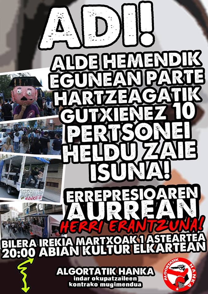 Isunen aurrean, herri erantzuna!