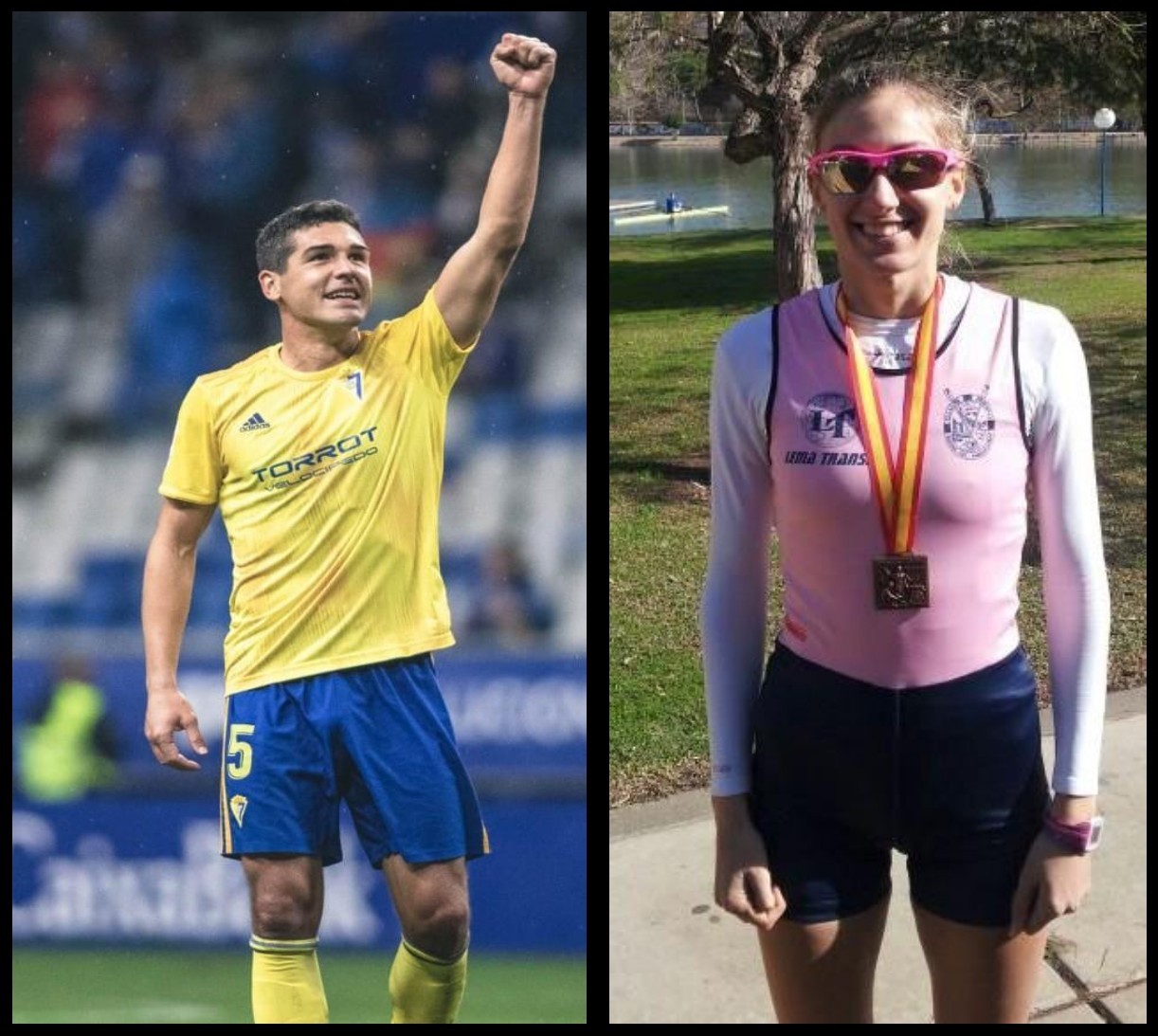 Virginia Díaz arraunlaria eta Jon Ander Garrido futbolaria, Getxoko 2020ko kirolari onenak