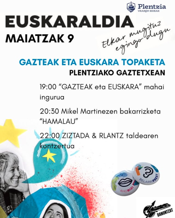Euskaraldia gazteen artean hauspotzeko ekimena egingo dute Danontzat gaztetxean