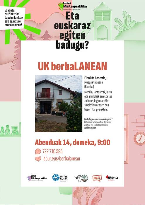 UK berbaLANEAN, Elordiñe baserrian