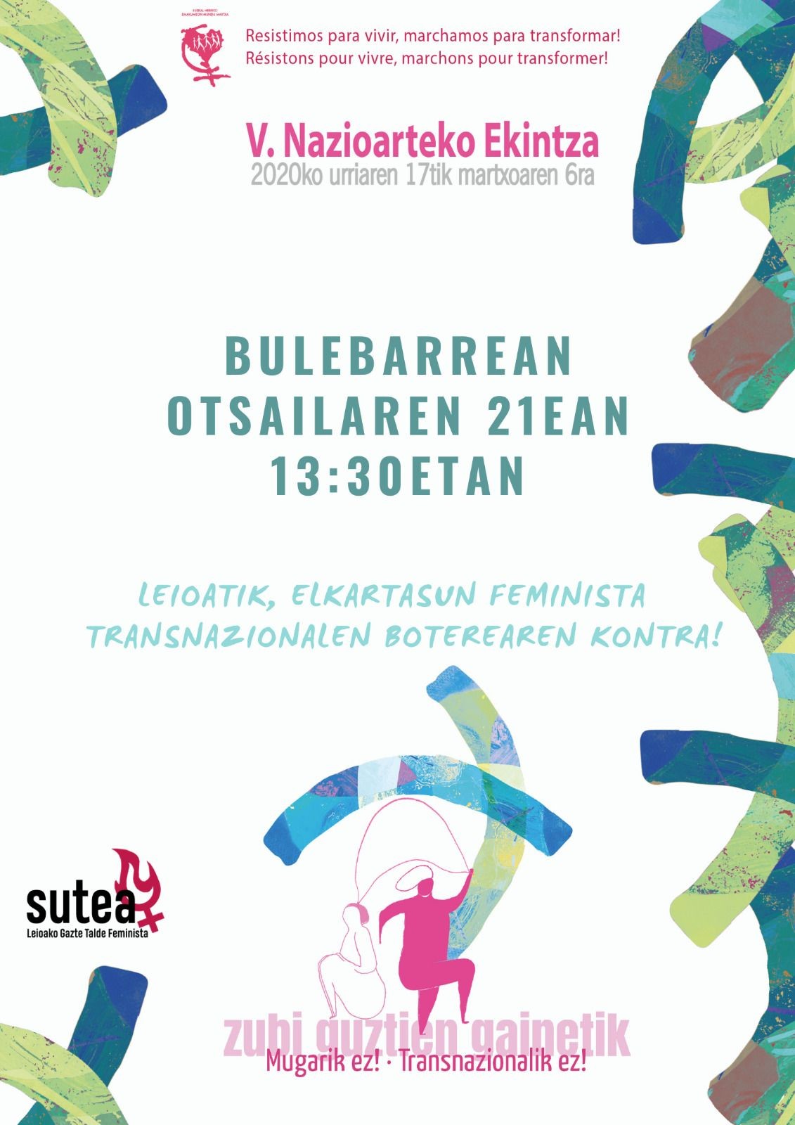 Leioan Emakumeen Mundu Martxagaz elkartasuna adierazteko ekintza egingo dute domekan