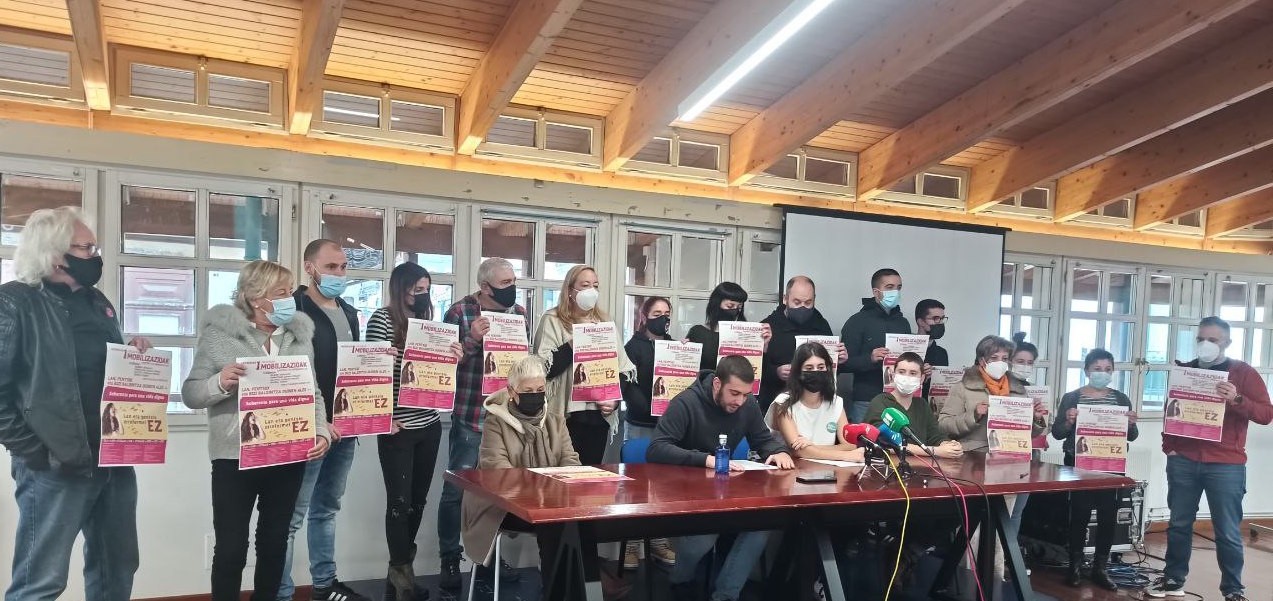 Lan, pentsio eta bizitza duinen alde, mobilizazioak egingo dituzte eskualdean